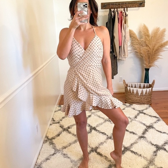 Lovers + Friends Gigi Star Wrap Ruffle Mini Dress S - Picture 5 of 9